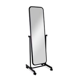 Miet-Spiegel mit Rollen, Schwarz, TF-523D-50_BL (50xh160cm)