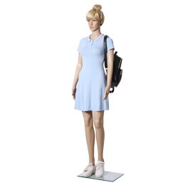 BASIC Damenfigur LEA hautfarbig mit Gesicht F5WW inkl. Glasbodenplatte mit Wadendorn