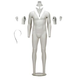 PACKSHOT male plus size mannequin MXL01 light grey