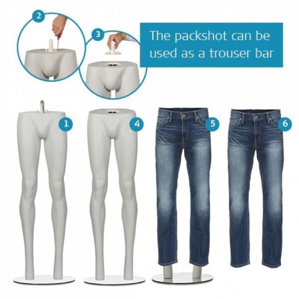PACKSHOT male slim fit mannequin MS01 light grey