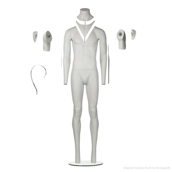 PACKSHOT male slim fit mannequin MS01 light grey