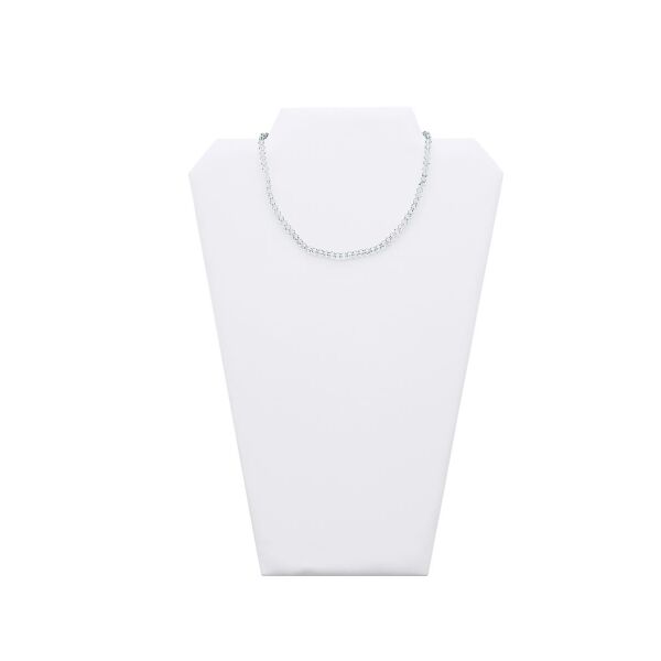 Schmuck-Präsenter Collier 32x22 cm weiss Kunstleder, 10 Stück VE, 102573