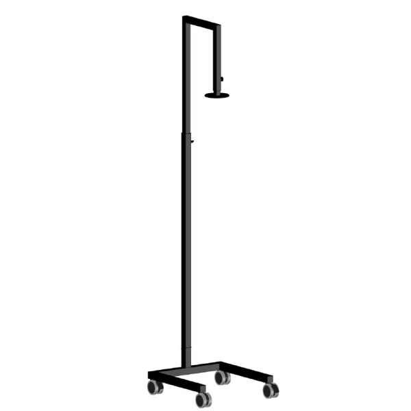 PACKSHOT stand with castors, for trouser shaper incl. accessories, black