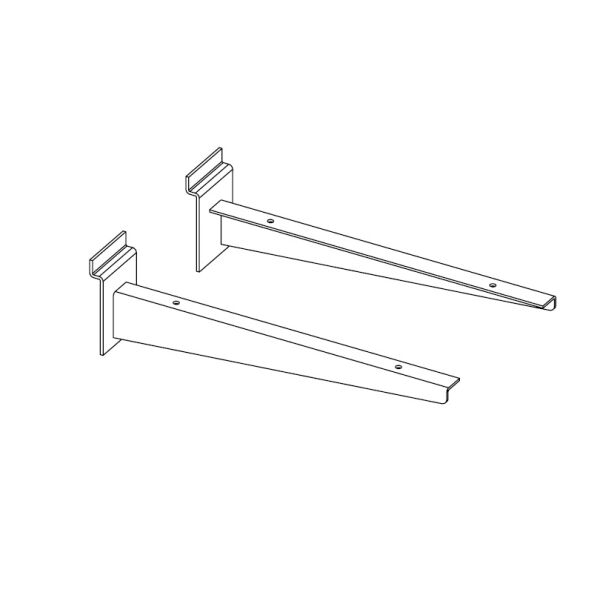 BELLO Konsolen-Paar DGRM30 für Lamellenwand L30cm, verchromt