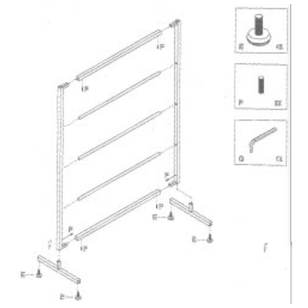 SMART Kleiderständer Bügelsammler SMA02-80140_BL, 80xH140cm, Schwarz