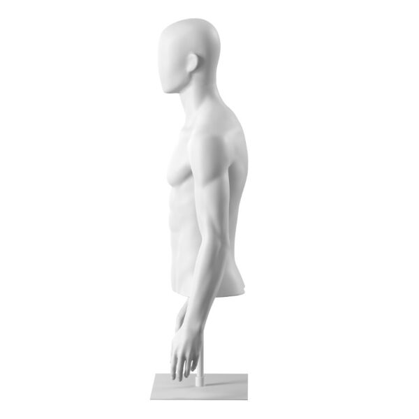 SINCERE Herrentorso kurz SINMB152 mattweiss inkl. Standfuß