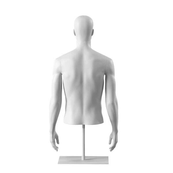 SINCERE Herrentorso kurz SINMB152 mattweiss inkl. Standfuß
