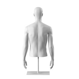 SINCERE Herrentorso kurz SINMB152 mattweiss inkl. Standfuß