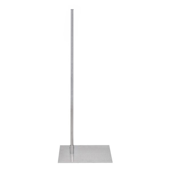 SENSUAL Standfuß dezentral rechteckig 30x40 cm, Edelstahl, Höhe 100 cm, STFBLE_BN3040