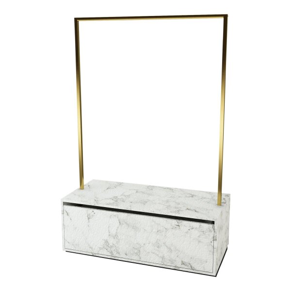 RAINBOW Kleiderständer mit Schubladenbox marmor-gold RBWC