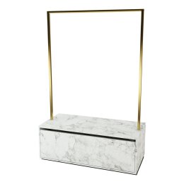 RAINBOW Kleiderständer mit Schubladenbox marmor-gold...