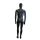 MAGIC male ABS-mannequin M5, black, incl. base and calf-spike