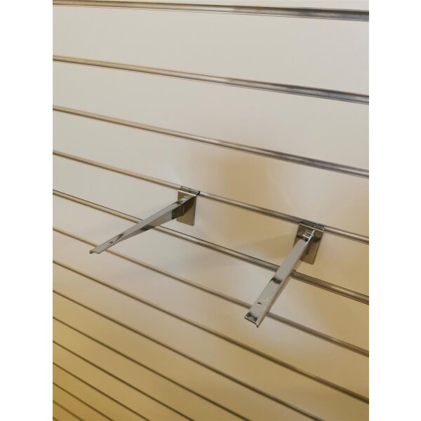 SLAT Regalbodenhalter-Paar 25cm verchromt