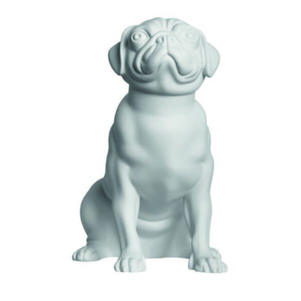 Dog-mannequin pug Wallace, pos. 1 sitting