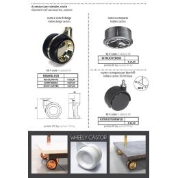 RAINBOW Rollen, Set mit 4 Rollen schwarz