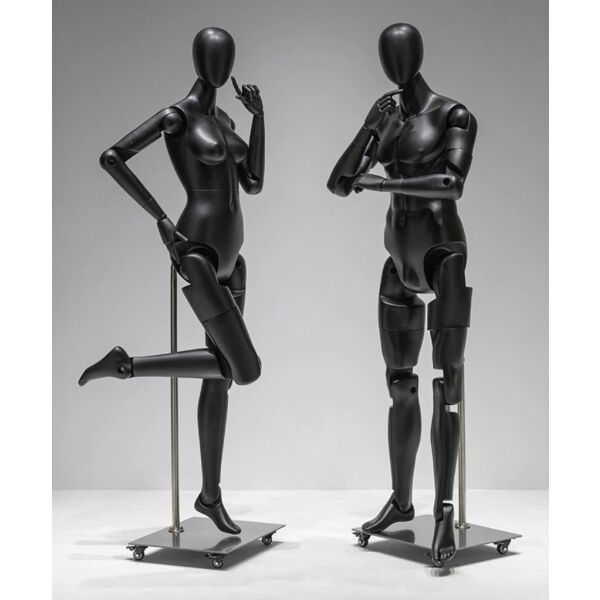 NEW MUSEUM bewegliche Damenfigur FBF-01 in schwarz inkl. Standfuß