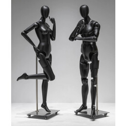 NEW MUSEUM bewegliche Damenfigur FBF-01 in schwarz inkl. Standfuß