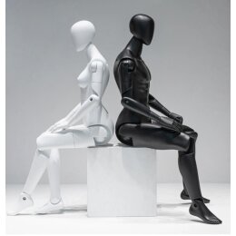 NEW MUSEUM bewegliche Herrenfigur FBH-01 in schwarz inkl. Standfuß