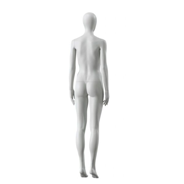 BOHO CHIC Premium-Damenfigur F014 Hellgrau inkl. Glasbodenplatte mit Wadendorn