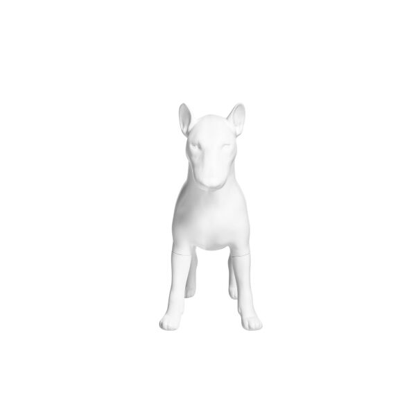 Dog mannequin bull terrier Louis, standing matt-white