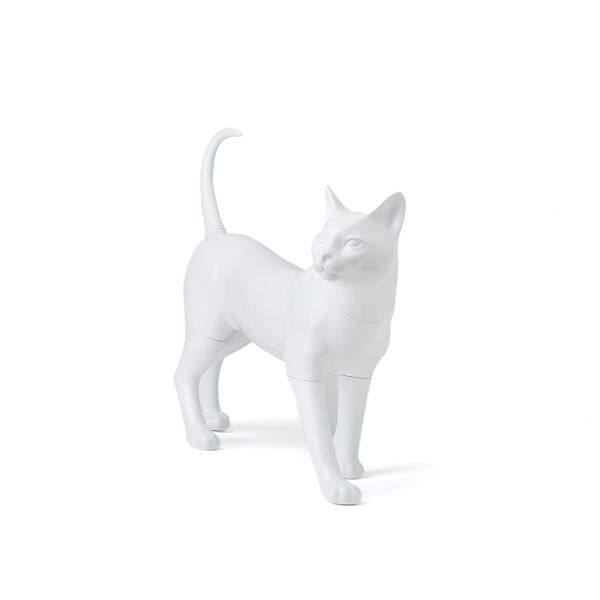 Cat mannequin Kitty 2, standing matt-white