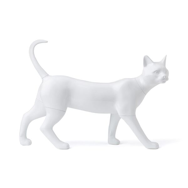 Cat mannequin Kitty 2, standing matt-white