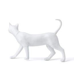 Cat mannequin Kitty 2, standing matt-white