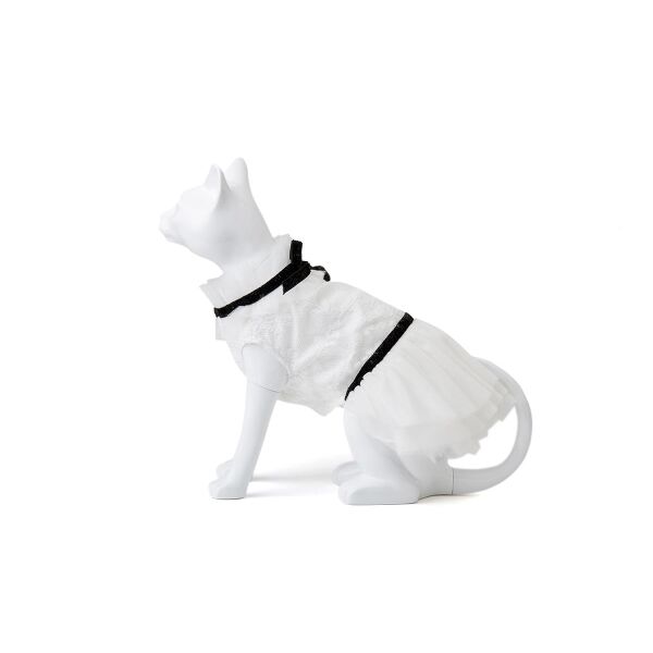 Deko-Katze Kitty 3, sitzend matt-weiß