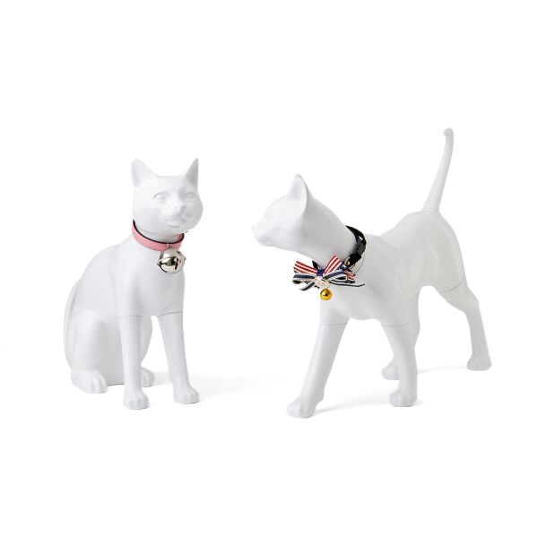 Deko-Katze Kitty 3, sitzend matt-weiß