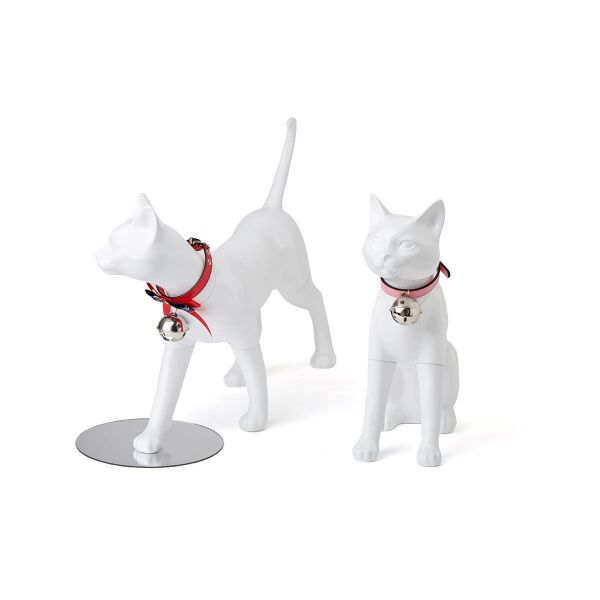 Deko-Katze Kitty 3, sitzend matt-weiß