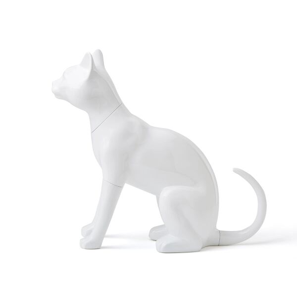 Deko-Katze Kitty 3, sitzend matt-weiß