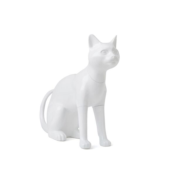 Deko-Katze Kitty 3, sitzend matt-weiß