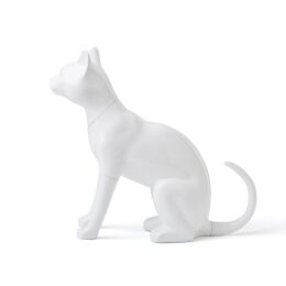 Deko-Katze Kitty 3, sitzend matt-weiß