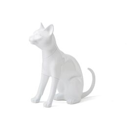 Deko-Katze Kitty 3, sitzend matt-weiß