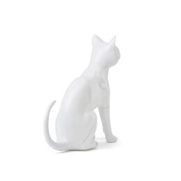 Deko-Katze Kitty 3, sitzend matt-weiß