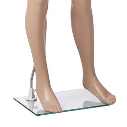 BASIC Herrenfigur KEN hautfarbig mit Gesicht M1KEN inkl. Glasbodenplatte mit Wadendorn