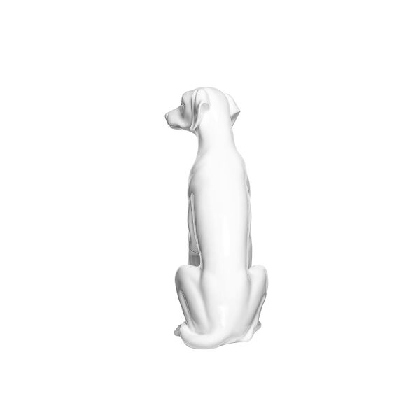 Dog mannequin G4, sitting matt-white