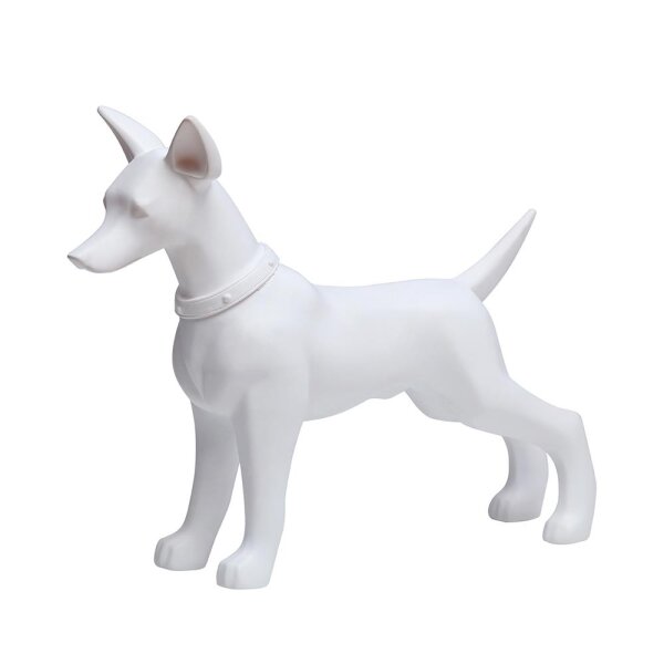 Deko-Hund Bolt A, stehend matt-weiß