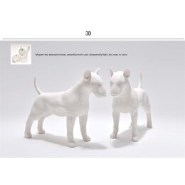 Deko-Hund Bullterrier Louis 3D, stehend (auf Vorbestellung)