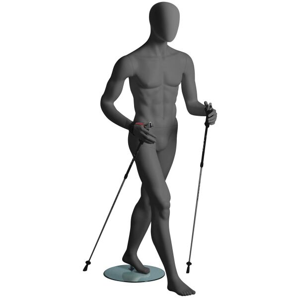 Metro Sport-Schaufensterfigur Nordic Walker, Grau, 101929