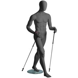 Metro Sport-Schaufensterfigur Nordic Walker, 101929 grau