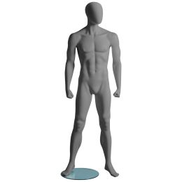 Metro Sport-Schaufensterfigur Fitness A Herr, Grau, 101927