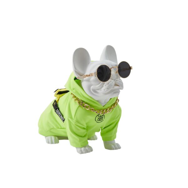 Dog-mannequin Kevin 3W, sitting matt-white