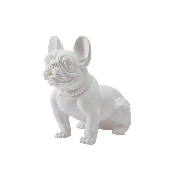 Dog-mannequin Kevin 3W, sitting matt-white