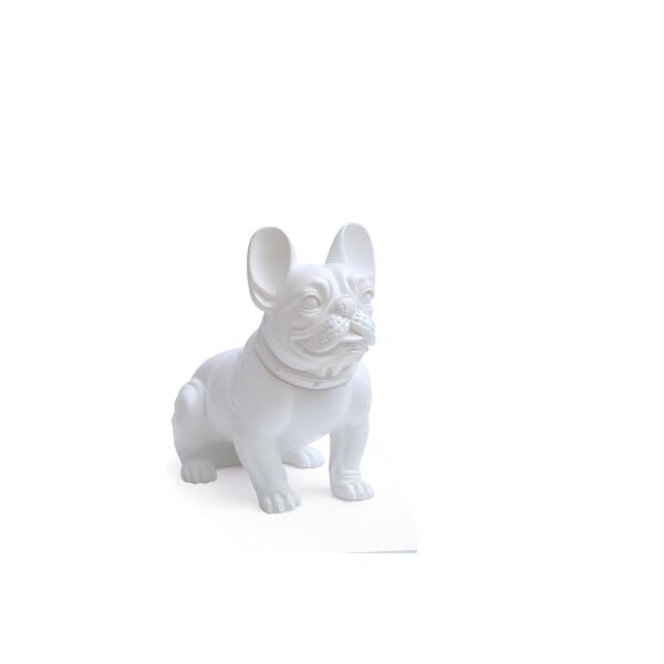 Dog-mannequin Kevin 3W, sitting matt-white