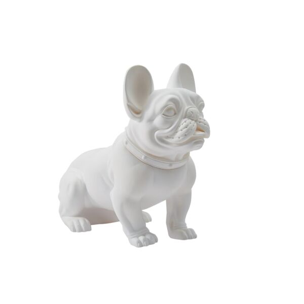 Dog-mannequin Kevin 3W, sitting matt-white