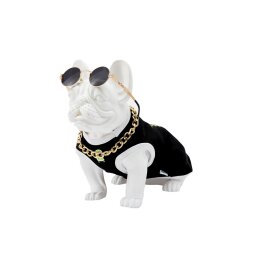Deko-Hund Französische Bulldogge, Kevin 3W sitzend matt-weiß