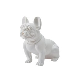 Deko-Hund Französische Bulldogge, Kevin 3W sitzend matt-weiß