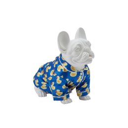 Deko-Hund Französische Bulldogge, Kevin 3W sitzend matt-weiß