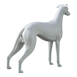 Dog-mannequin "greyhound" LT, standing white
